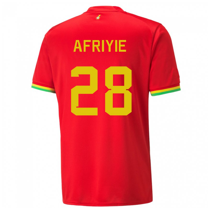 Niño Camiseta Ghana Daniel Afriyie #28 Rojo 2ª Equipación 22-24 Argentina