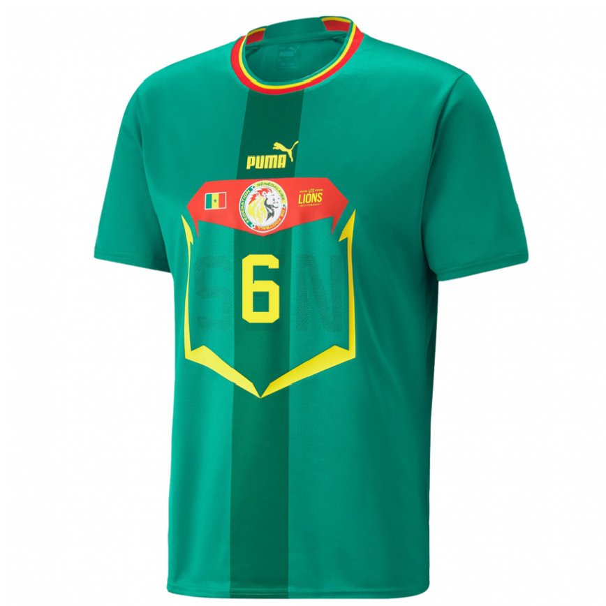 Niño Camiseta Senegal Nampalys Mendy #6 Verde 2ª Equipación 22-24 Argentina