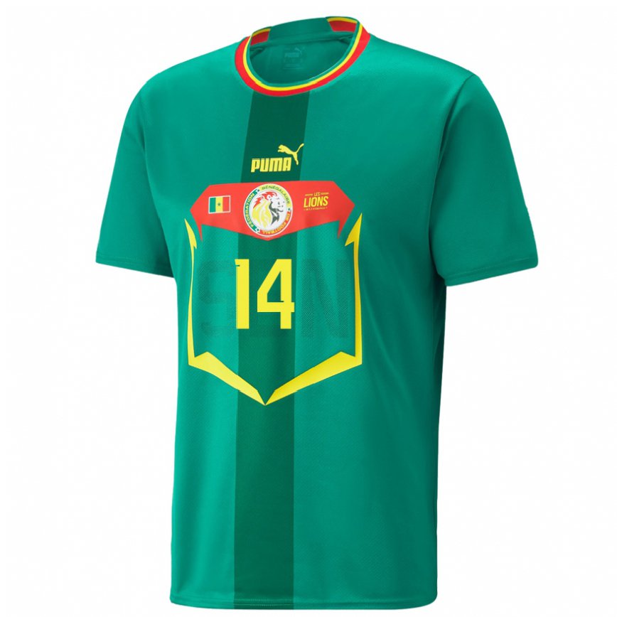 Niño Camiseta Senegal Pape Sarr #14 Verde 2ª Equipación 22-24 Argentina