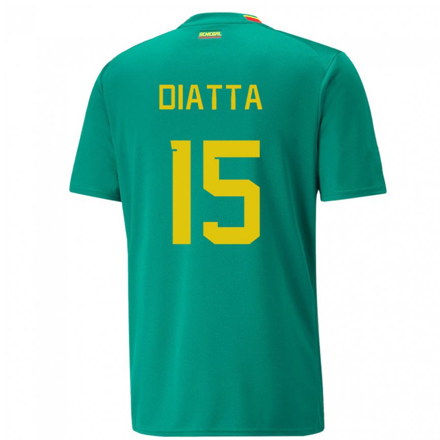 Niño Camiseta Senegal Krepin Diatta #15 Verde 2ª Equipación 22-24 Argentina