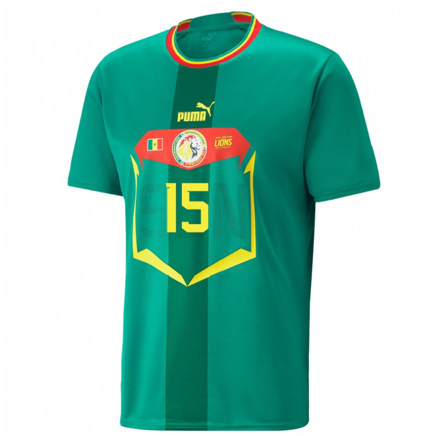 Niño Camiseta Senegal Krepin Diatta #15 Verde 2ª Equipación 22-24 Argentina