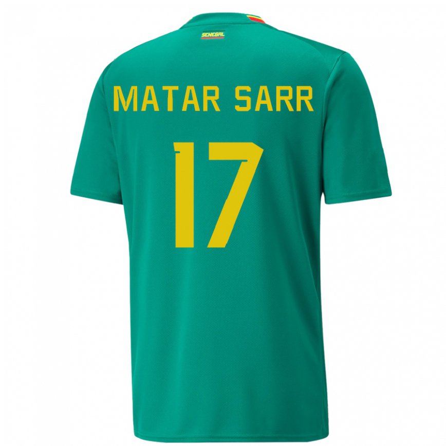 Niño Camiseta Senegal Pape Matar Sarr #17 Verde 2ª Equipación 22-24 Argentina