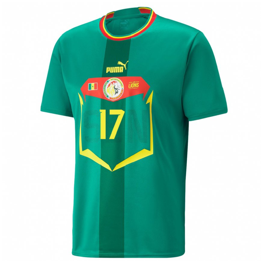 Niño Camiseta Senegal Pape Matar Sarr #17 Verde 2ª Equipación 22-24 Argentina