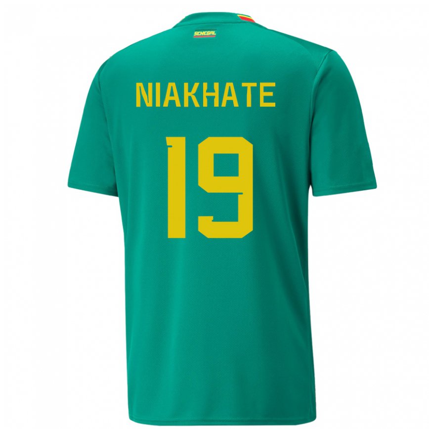 Niño Camiseta Senegal Moussa Niakhate #19 Verde 2ª Equipación 22-24 Argentina