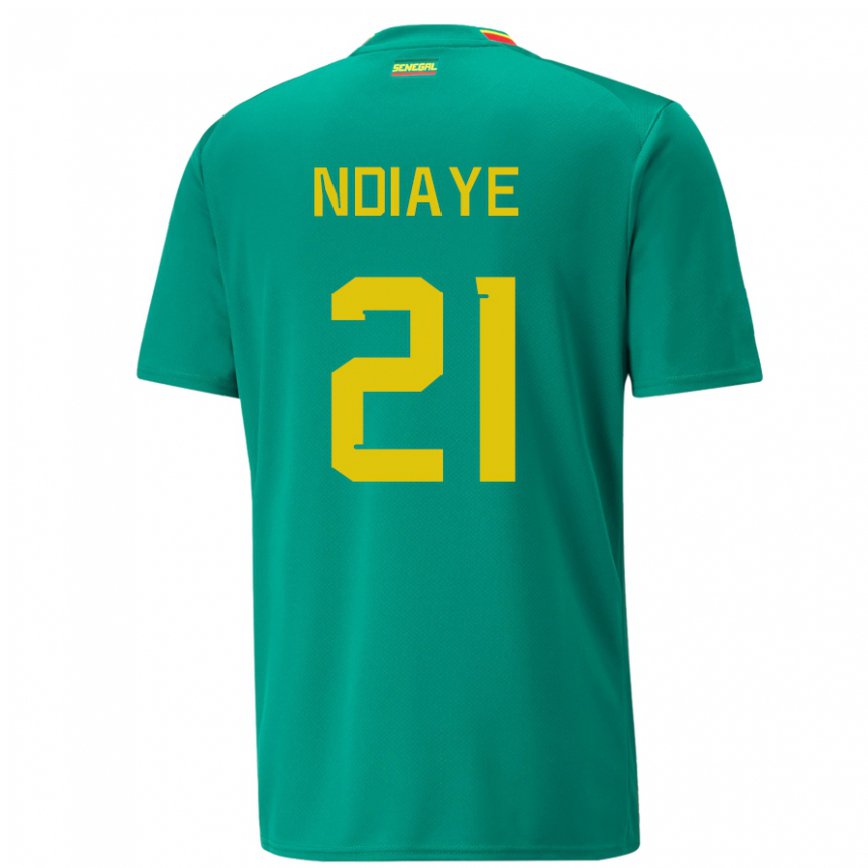 Niño Camiseta Senegal Iliman Ndiaye #21 Verde 2ª Equipación 22-24 Argentina