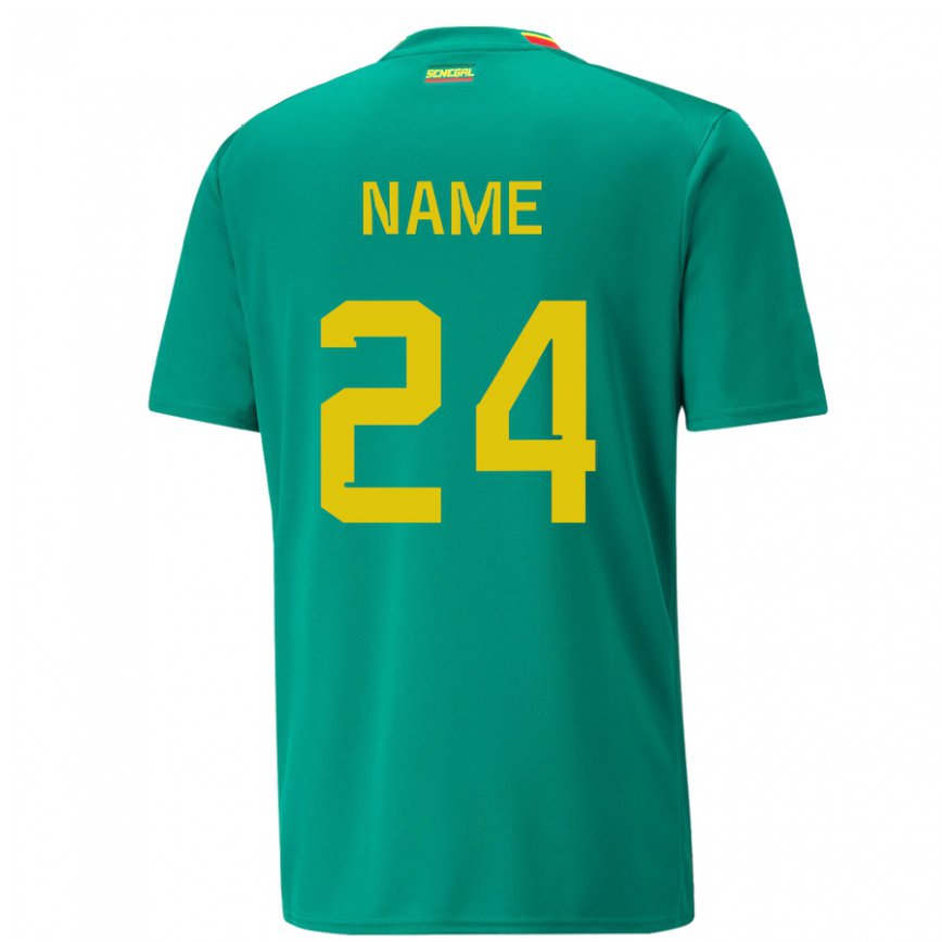 Niño Camiseta Senegal Moustapha Name #24 Verde 2ª Equipación 22-24 Argentina