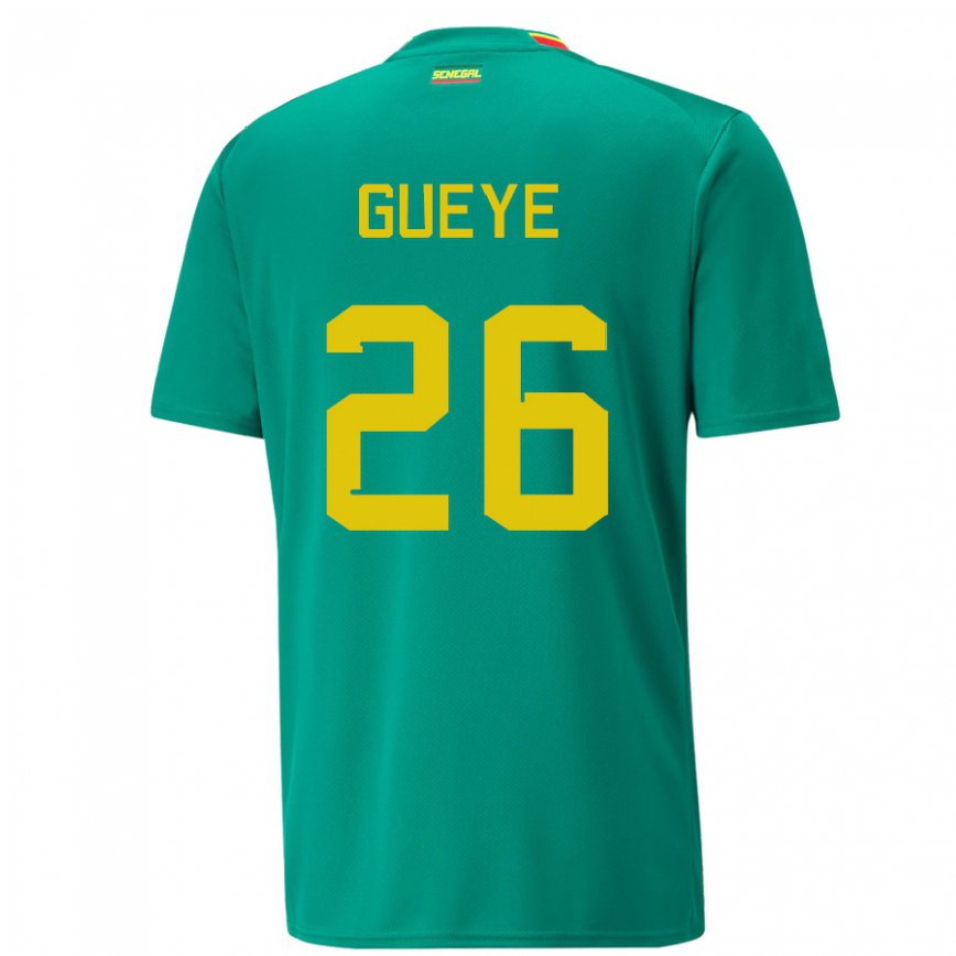 Niño Camiseta Senegal Pape Gueye #26 Verde 2ª Equipación 22-24 Argentina