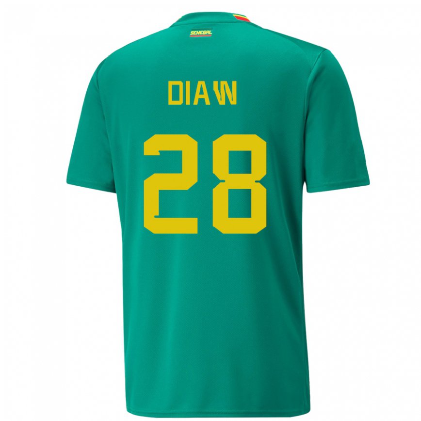 Niño Camiseta Senegal Mory Diaw #28 Verde 2ª Equipación 22-24 Argentina