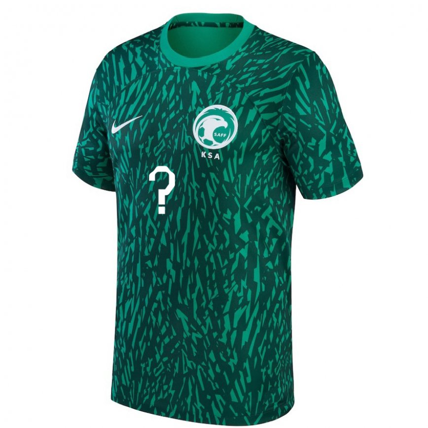 Niño Camiseta Arabia Saudita Su Nombre #0 Verde Oscuro 2ª Equipación 22-24 Argentina