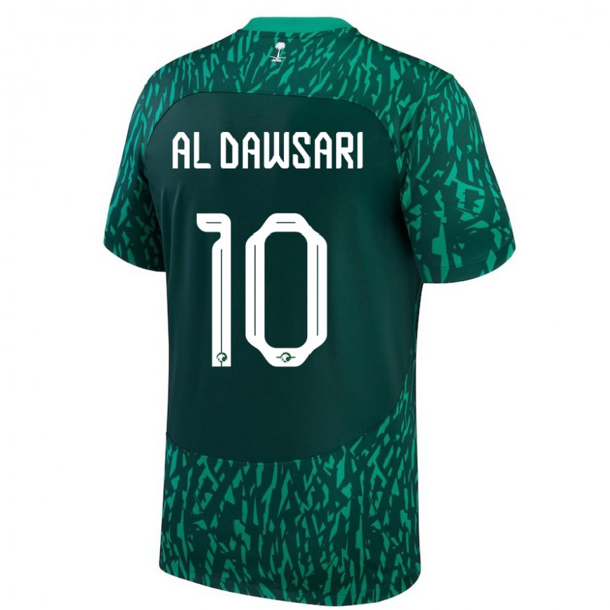 Niño Camiseta Arabia Saudita Salem Al Dawsari #10 Verde Oscuro 2ª Equipación 22-24 Argentina