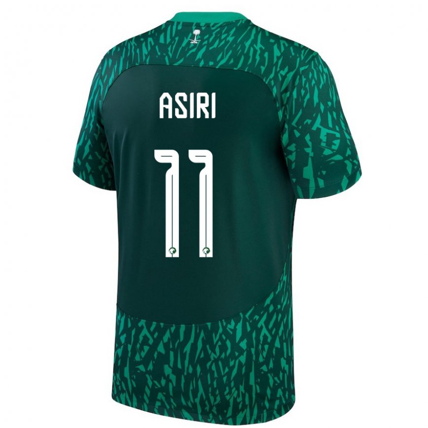 Niño Camiseta Arabia Saudita Haitham Asiri #11 Verde Oscuro 2ª Equipación 22-24 Argentina