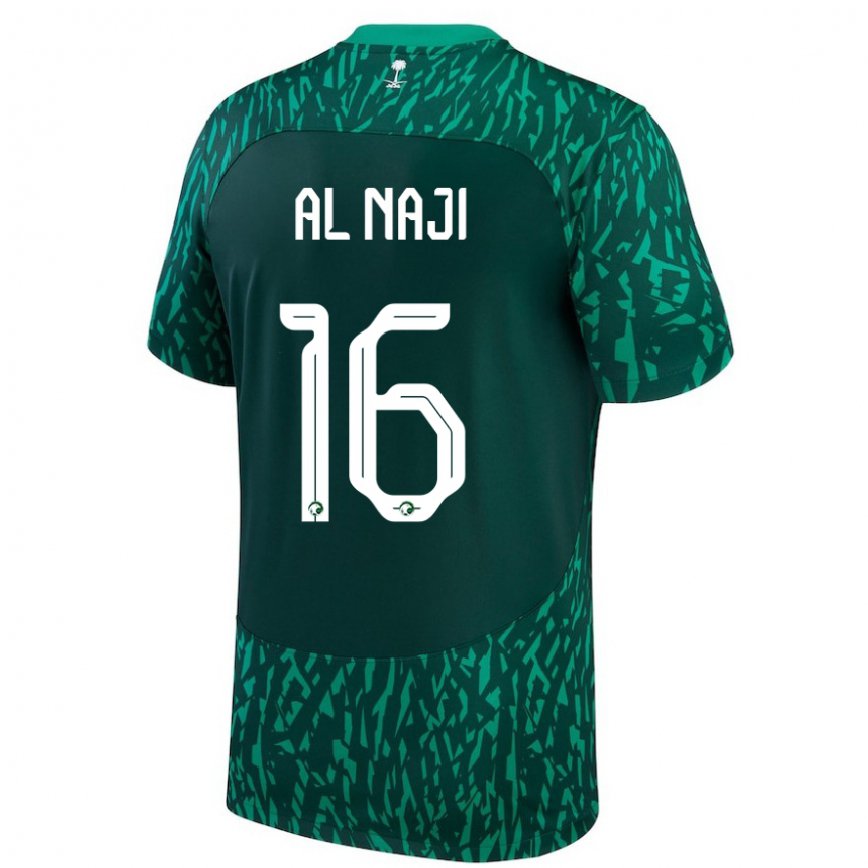 Niño Camiseta Arabia Saudita Sami Al Naji #16 Verde Oscuro 2ª Equipación 22-24 Argentina