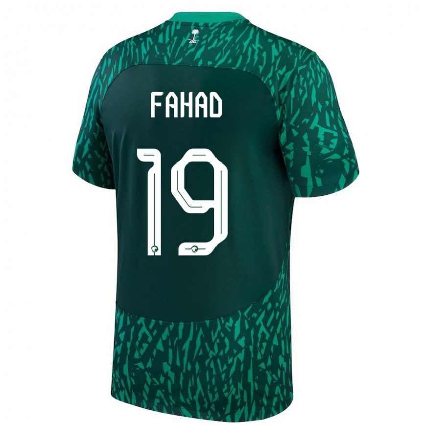 Niño Camiseta Arabia Saudita Fahad Al Muwallad #19 Verde Oscuro 2ª Equipación 22-24 Argentina