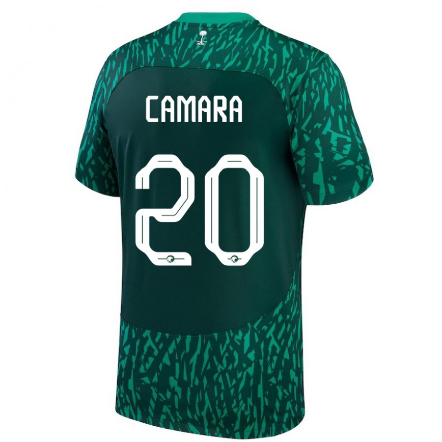 Niño Camiseta Arabia Saudita Haroune Camara #20 Verde Oscuro 2ª Equipación 22-24 Argentina