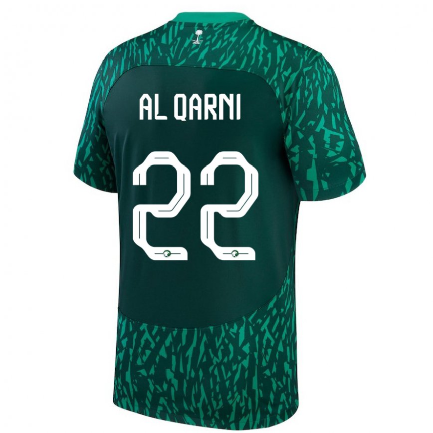 Niño Camiseta Arabia Saudita Fawaz Al Qarni #22 Verde Oscuro 2ª Equipación 22-24 Argentina