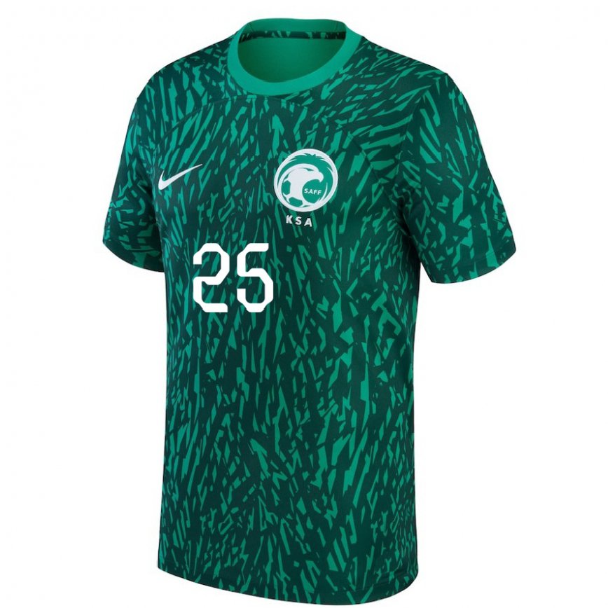 Niño Camiseta Arabia Saudita Awad Al Nashri #25 Verde Oscuro 2ª Equipación 22-24 Argentina