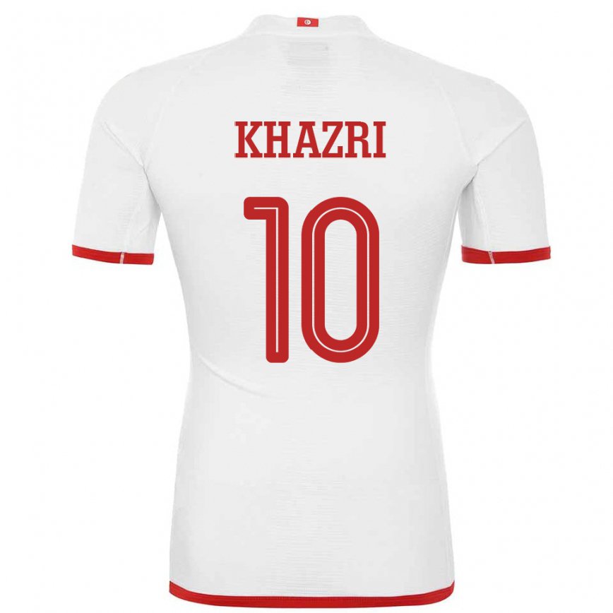 Niño Camiseta Túnez Wahbi Khazri #10 Blanco 2ª Equipación 22-24 Argentina