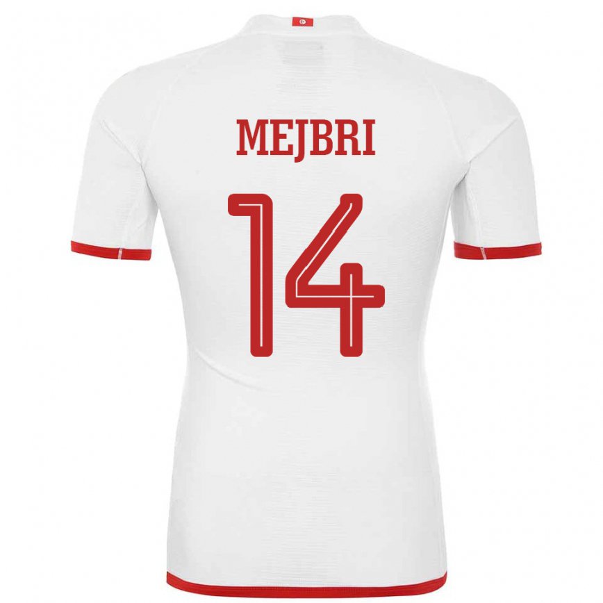 Niño Camiseta Túnez Hannibal Mejbri #14 Blanco 2ª Equipación 22-24 Argentina