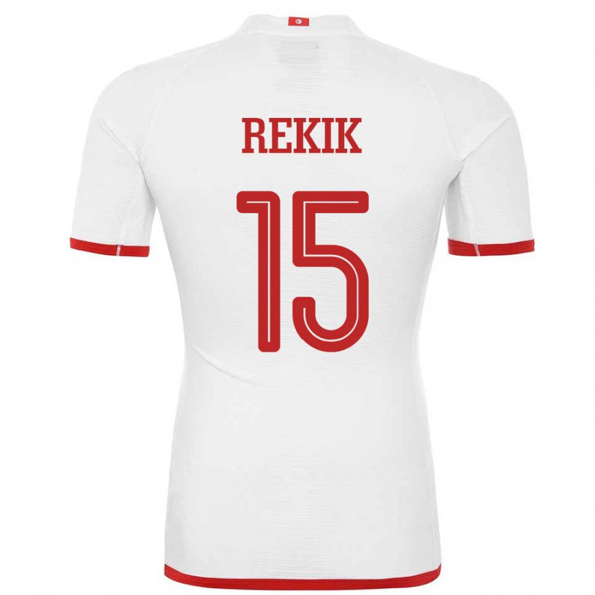 Niño Camiseta Túnez Omar Rekik #15 Blanco 2ª Equipación 22-24 Argentina