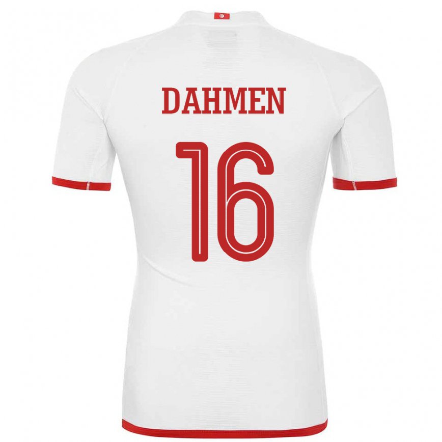 Niño Camiseta Túnez Aymen Dahmen #16 Blanco 2ª Equipación 22-24 Argentina