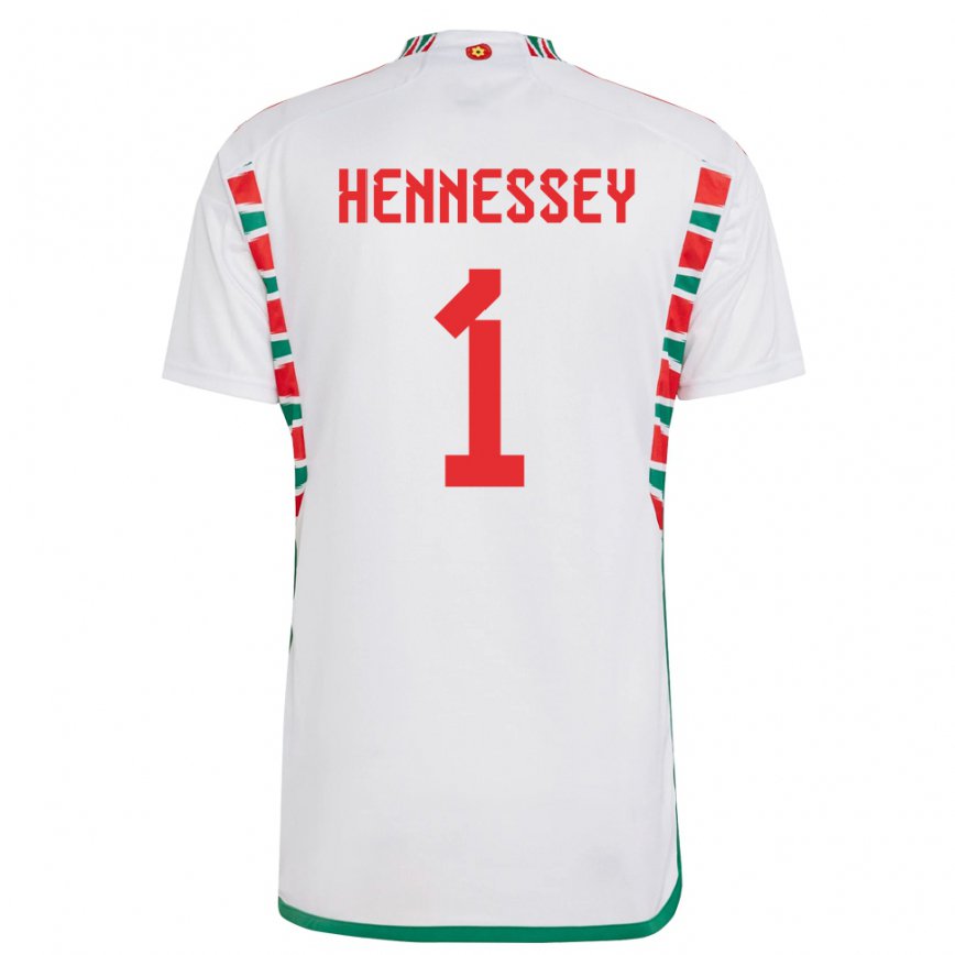 Niño Camiseta Gales Wayne Hennessey #1 Blanco 2ª Equipación 22-24 Argentina