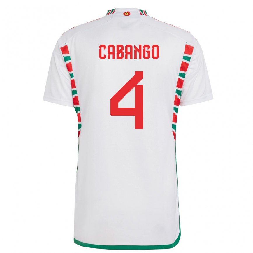 Niño Camiseta Gales Ben Cabango #4 Blanco 2ª Equipación 22-24 Argentina