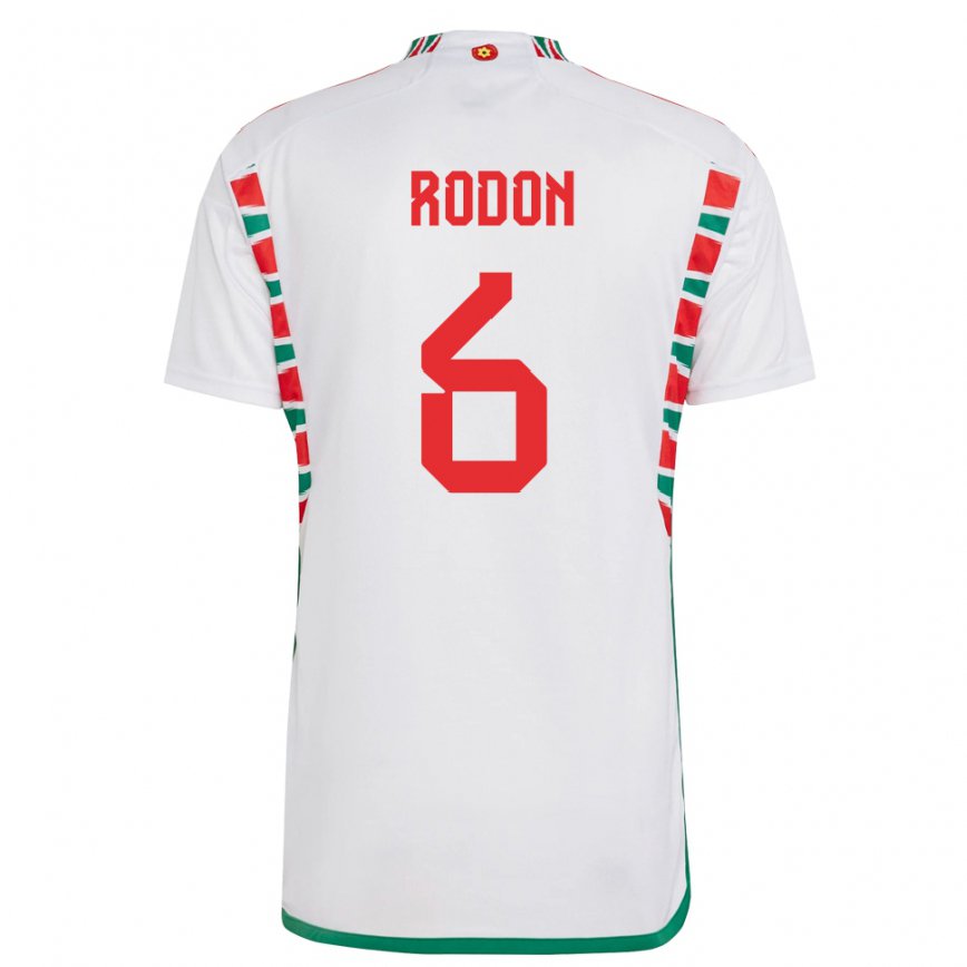 Niño Camiseta Gales Joe Rodon #6 Blanco 2ª Equipación 22-24 Argentina