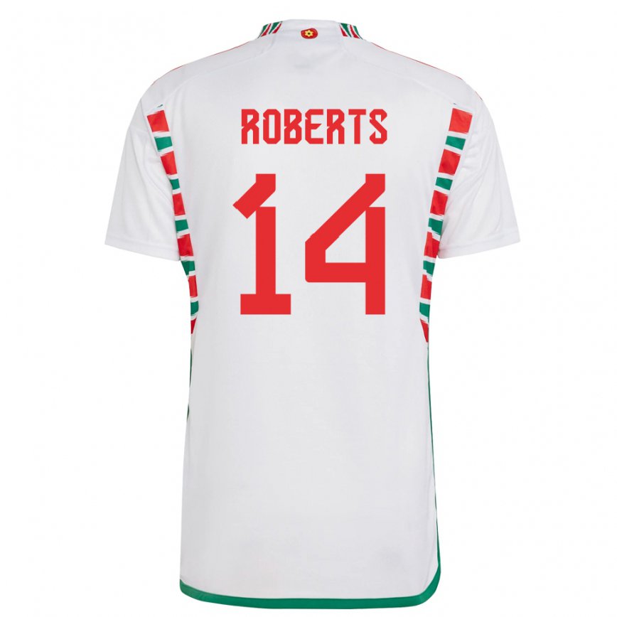 Niño Camiseta Gales Connor Roberts #14 Blanco 2ª Equipación 22-24 Argentina