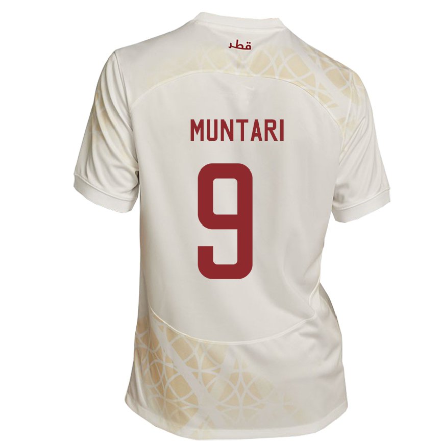 Niño Camiseta Catar Mohammed Muntari #9 Beis Dorado 2ª Equipación 22-24 Argentina