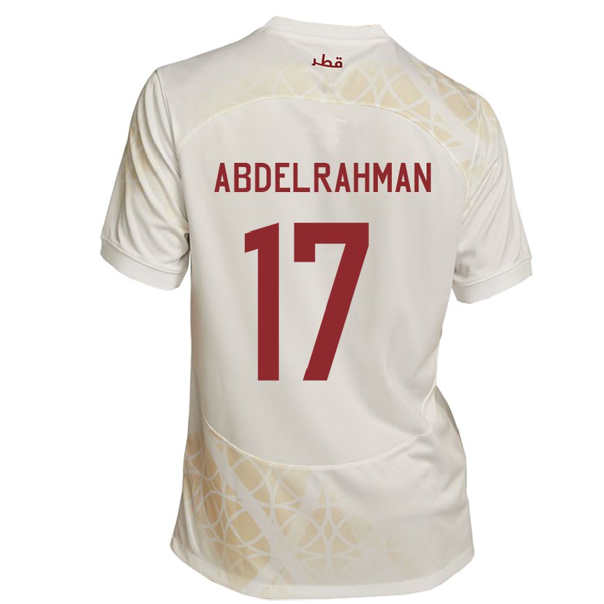 Niño Camiseta Catar Abdelrahman Fahmi Moustafa #17 Beis Dorado 2ª Equipación 22-24 Argentina