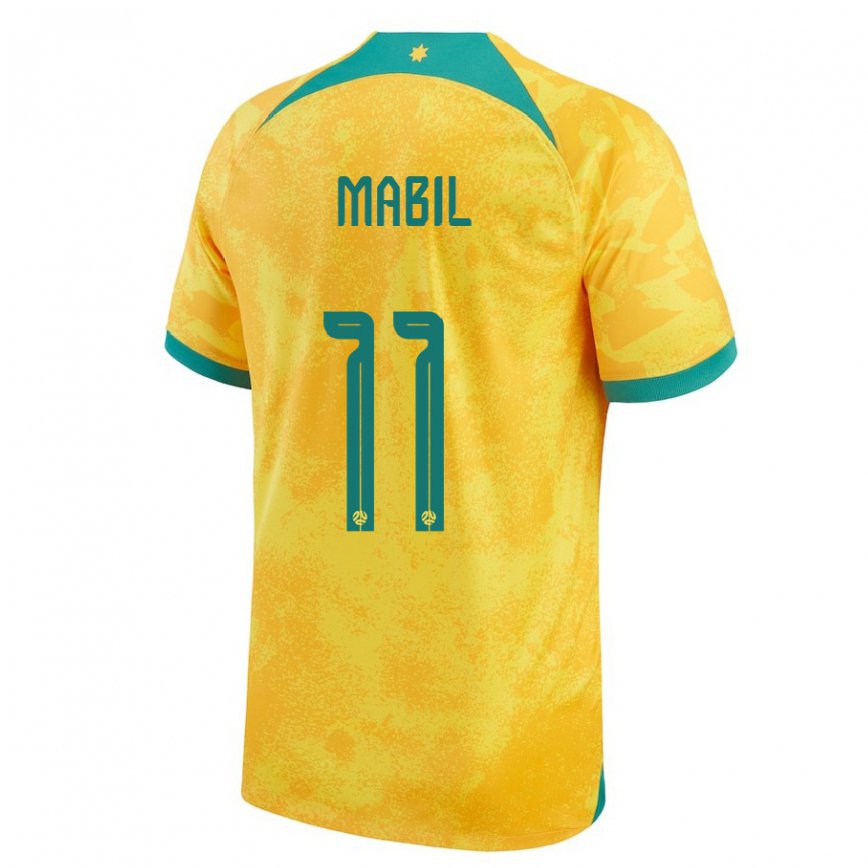 Hombre Camiseta Australia Awer Mabil #11 Dorado 1ª Equipación 22-24 Argentina