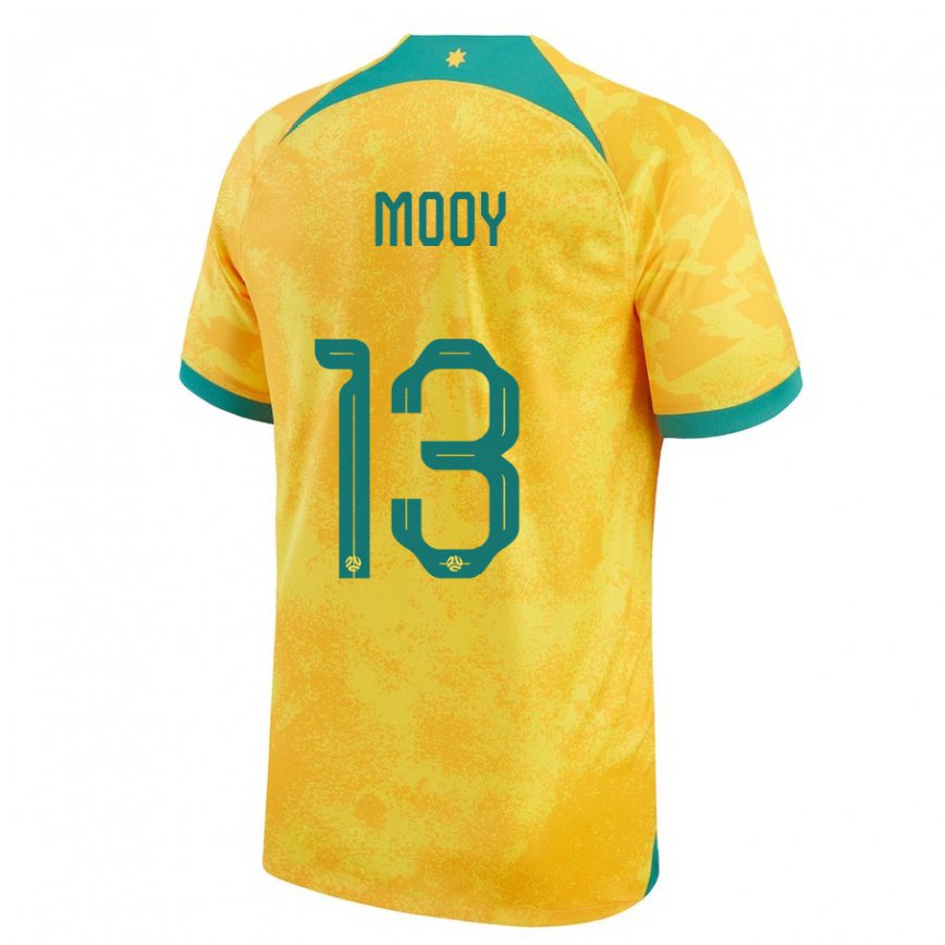 Hombre Camiseta Australia Aaron Mooy #13 Dorado 1ª Equipación 22-24 Argentina