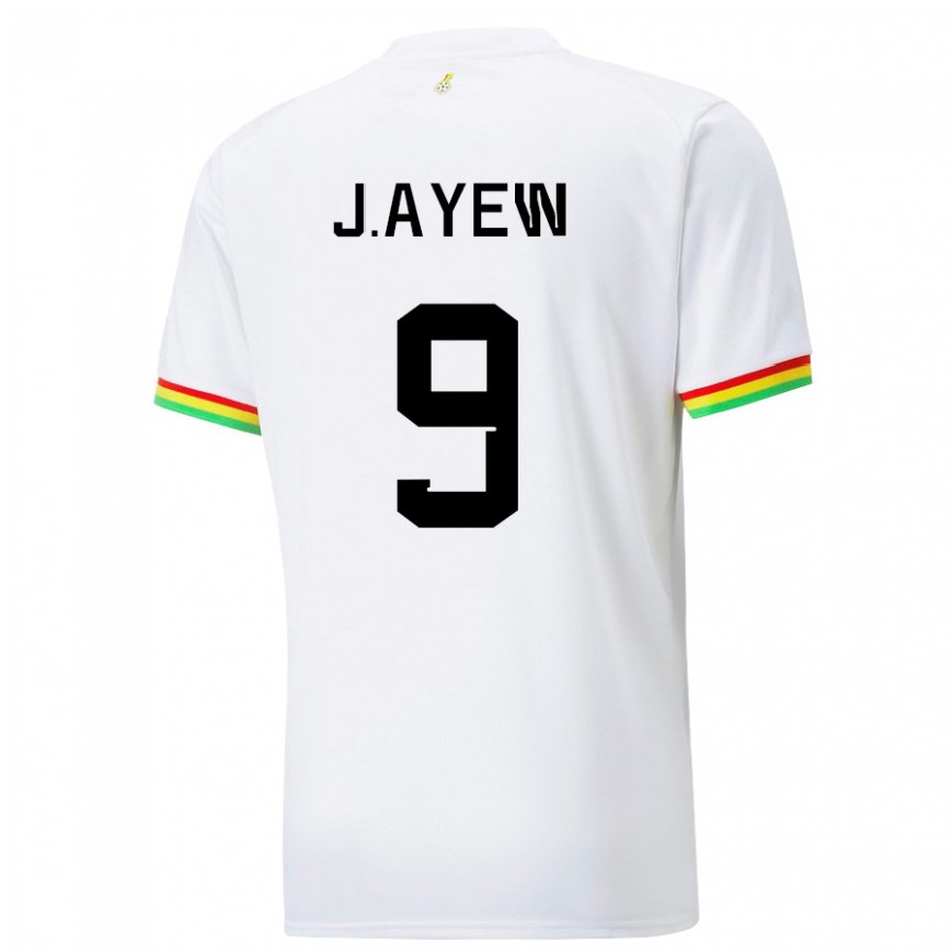 Hombre Camiseta Ghana Jordan Ayew #9 Blanco 1ª Equipación 22-24 Argentina