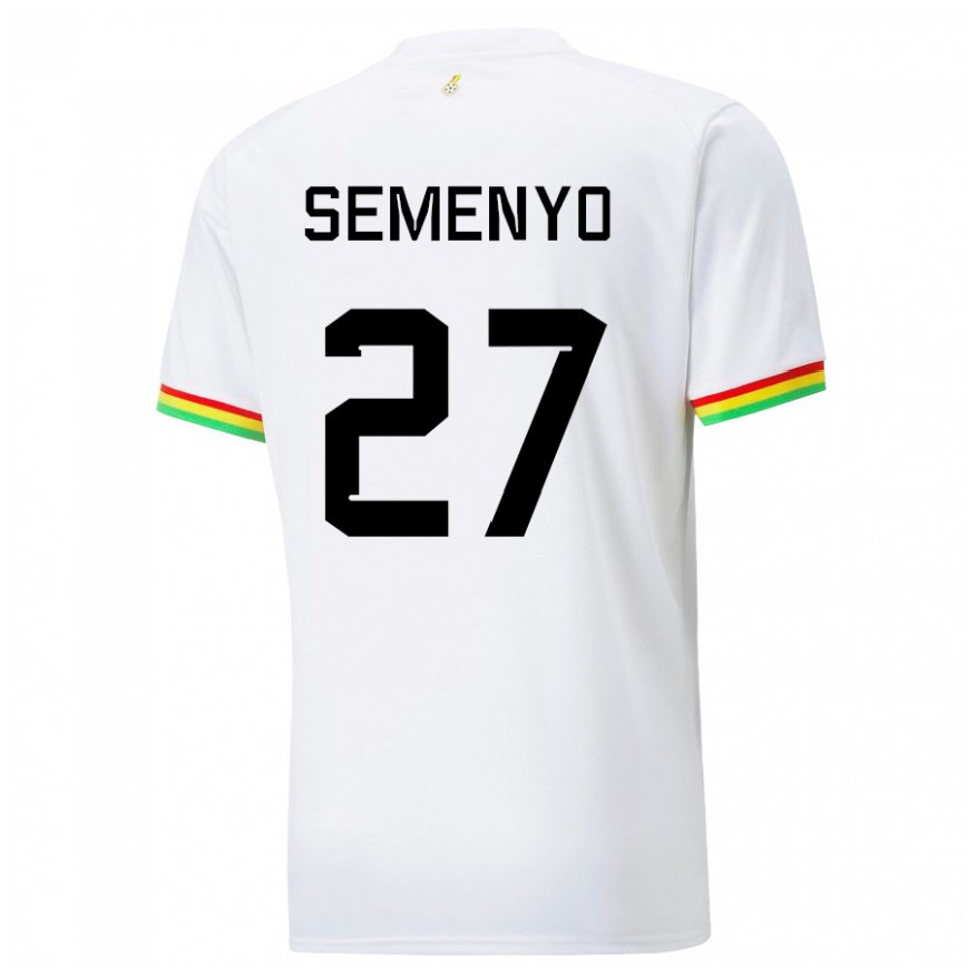 Hombre Camiseta Ghana Antoine Semenyo #27 Blanco 1ª Equipación 22-24 Argentina