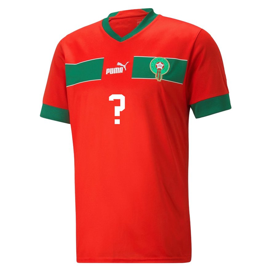 Hombre Camiseta Marruecos Su Nombre #0 Rojo 1ª Equipación 22-24 Argentina