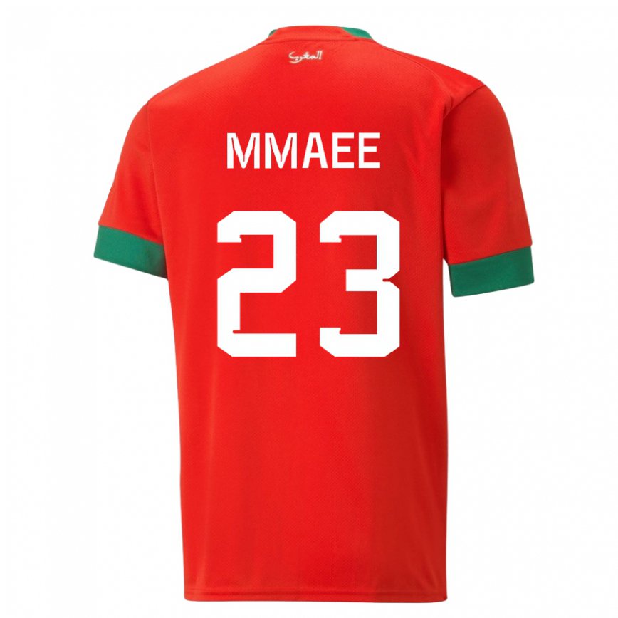 Hombre Camiseta Marruecos Ryan Mmaee #23 Rojo 1ª Equipación 22-24 Argentina