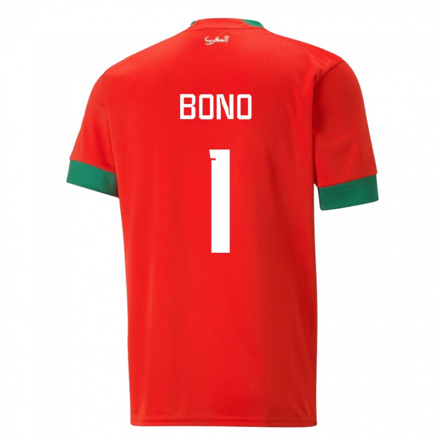 Hombre Camiseta Marruecos Bono #1 Rojo 1ª Equipación 22-24 Argentina