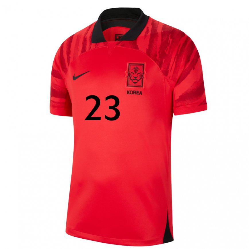 Hombre Camiseta Corea Del Sur Moon-hwan Kim #23 Rojo Volver 1ª Equipación 22-24 Argentina