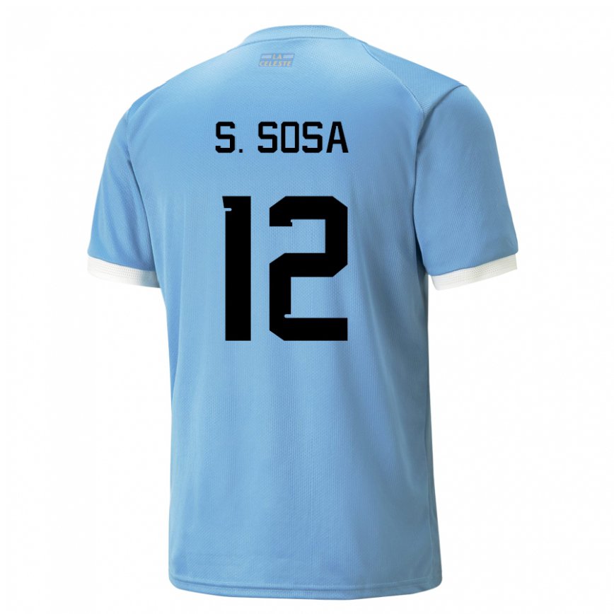 Hombre Camiseta Uruguay Sebastian Sosa #12 Azul 1ª Equipación 22-24 Argentina