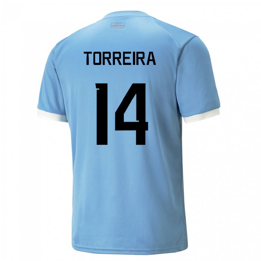 Hombre Camiseta Uruguay Lucas Torreira #14 Azul 1ª Equipación 22-24 Argentina