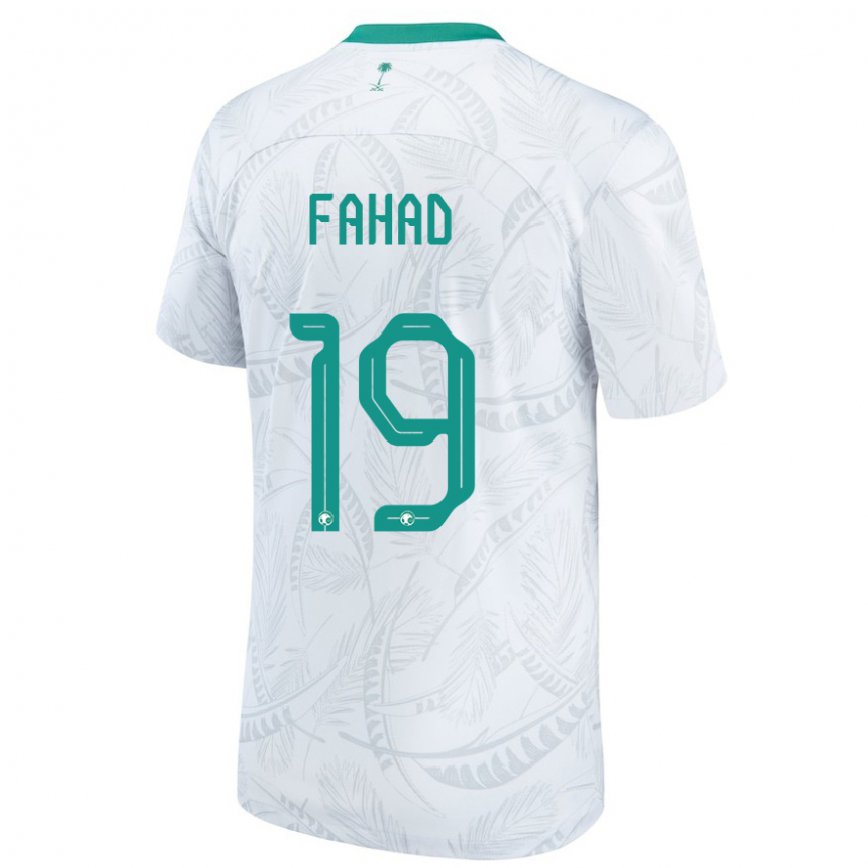 Hombre Camiseta Arabia Saudita Fahad Al Muwallad #19 Blanco 1ª Equipación 22-24 Argentina