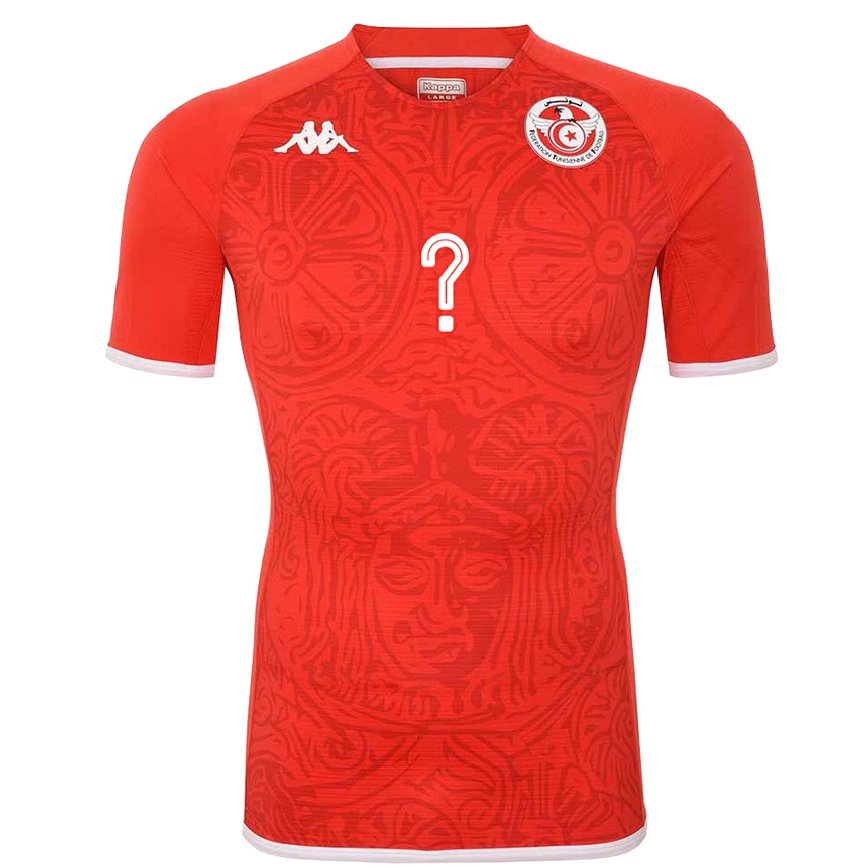 Hombre Camiseta Túnez Su Nombre #0 Rojo 1ª Equipación 22-24 Argentina