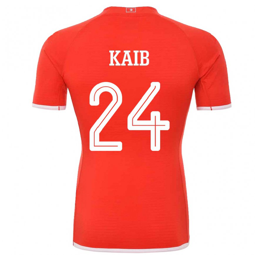 Hombre Camiseta Túnez Rami Kaib #24 Rojo 1ª Equipación 22-24 Argentina