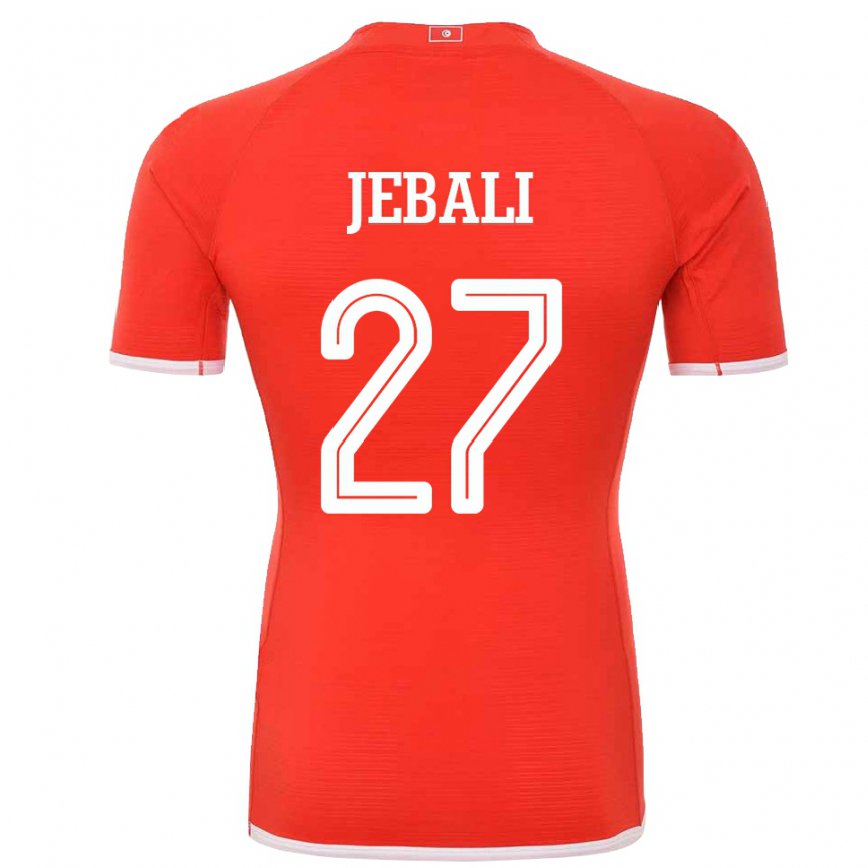 Hombre Camiseta Túnez Issam Jebali #27 Rojo 1ª Equipación 22-24 Argentina