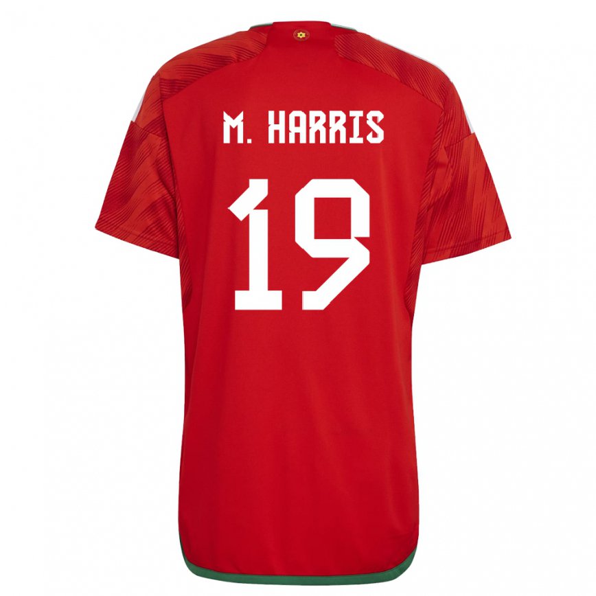 Hombre Camiseta Gales Mark Harris #19 Rojo 1ª Equipación 22-24 Argentina