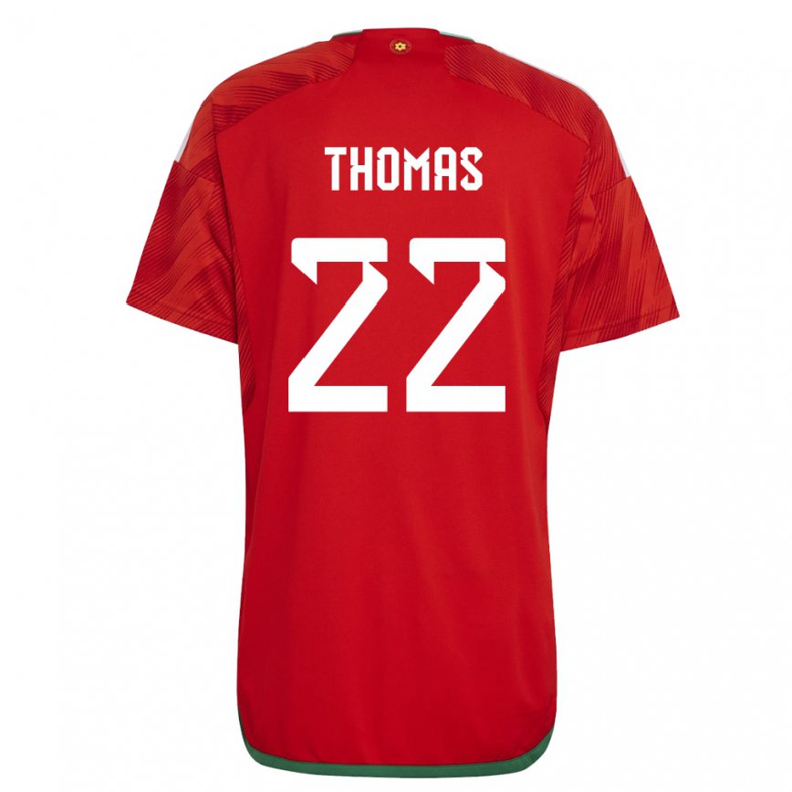 Hombre Camiseta Gales Sorba Thomas #22 Rojo 1ª Equipación 22-24 Argentina