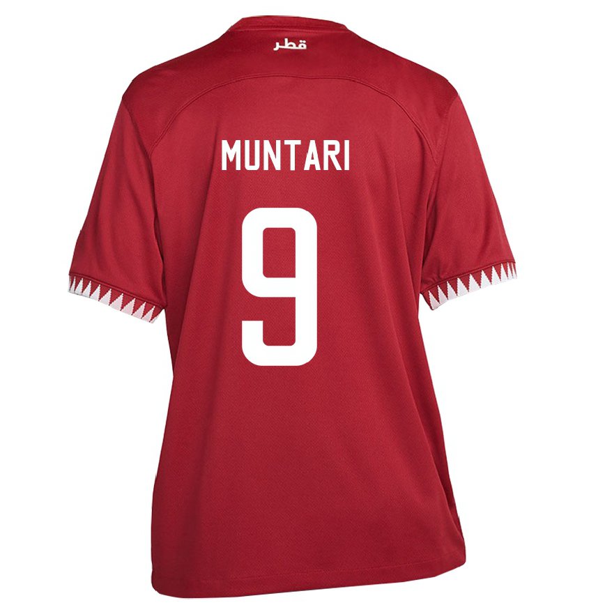 Hombre Camiseta Catar Mohammed Muntari #9 Granate 1ª Equipación 22-24 Argentina