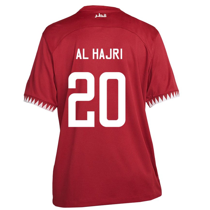 Hombre Camiseta Catar Salem Al Hajri #20 Granate 1ª Equipación 22-24 Argentina