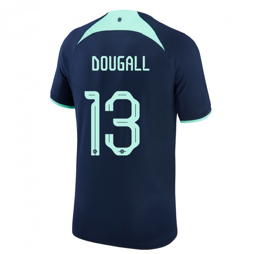 Hombre Camiseta Australia Kenny Dougall #13 Azul Oscuro 2ª Equipación 22-24 Argentina