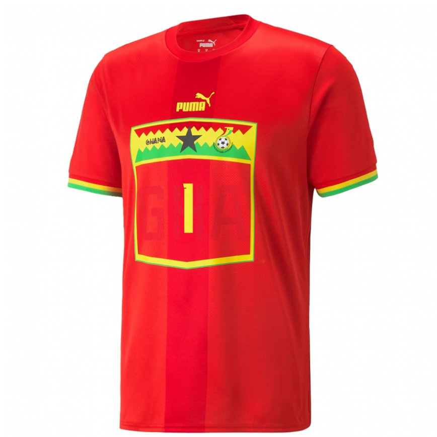 Hombre Camiseta Ghana Richard Ofori #1 Rojo 2ª Equipación 22-24 Argentina